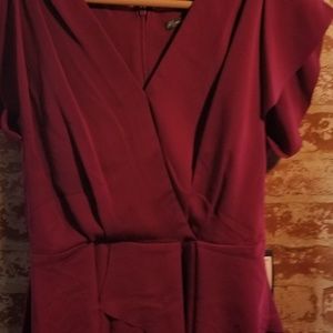 Women dressy top with peplum